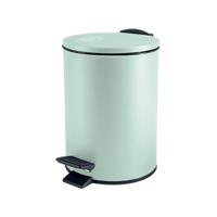 Pedaalemmer Cannes - mintgroen - 3 liter - metaal - 17 x 25 cm - soft-close - voor toilet/badkamer