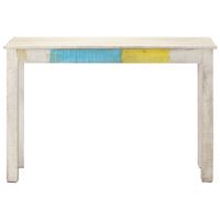 The Living Store Consoletafel - Ruw Mangohout - 115 x 35 x 77 cm - Whitewash - thumbnail