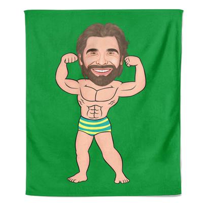 Cartoon Fleecedeken Body Builder - Pillow Buddies