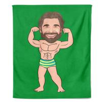 Cartoon Fleecedeken Body Builder - Pillow Buddies Cartoon Fleecedeken Body Builder - Pillow Buddies