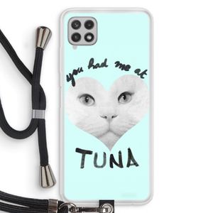 You had me at tuna: Samsung Galaxy A22 4G Transparant Hoesje met koord