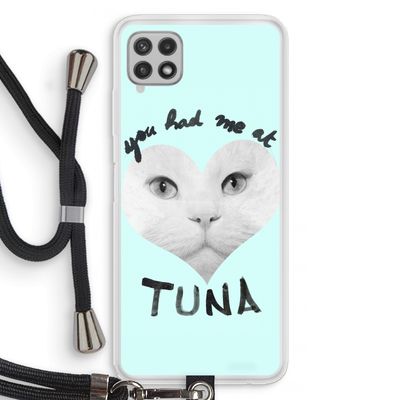You had me at tuna: Samsung Galaxy A22 4G Transparant Hoesje met koord