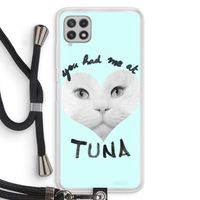 You had me at tuna: Samsung Galaxy A22 4G Transparant Hoesje met koord