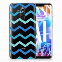 Huawei Mate 20 Lite TPU bumper Zigzag Blauw - thumbnail