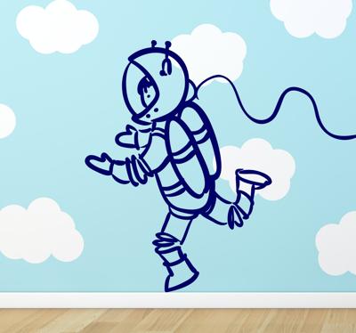 Sticker kinderen astronaut