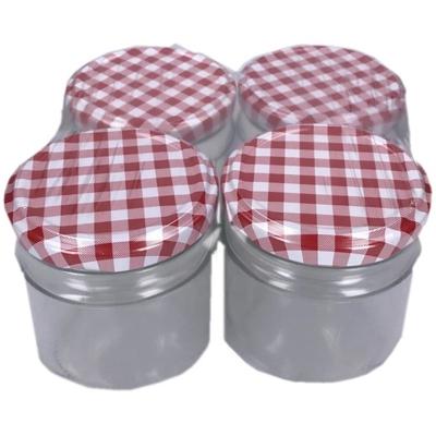 Weckpotten - 4x - 210 ml - glas - met schroefdeksel - inmaakpotten/jampotten - Voorraadpotten