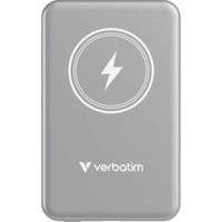 Verbatim Charge n Go Magnetic Wireless Powerbank 5000 mAh Fast Charge, Quick Charge 3.0, USB PD 3.0, Adaptive Fast Charge LiPo USB-C Grijs