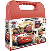 Auto's - Malette van 4 progressieve puzzels