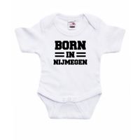 Born in Nijmegen kraamcadeau rompertje wit jonegs en meisjes 92 (18-24 maanden)  -