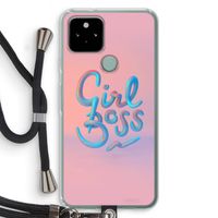 Girl boss: Pixel 5 Transparant Hoesje met koord