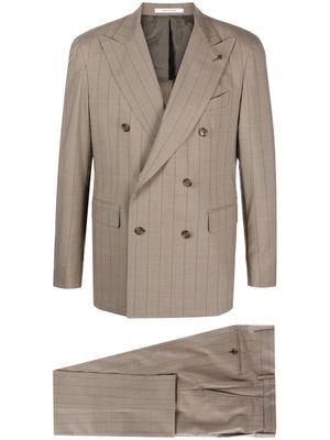 Tagliatore costume à fines rayures - Marron