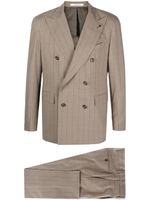 Tagliatore costume à fines rayures - Marron