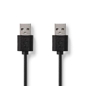 Nedis CCGT60000BK20 USB-kabel 2 m USB 2.0 USB A Zwart