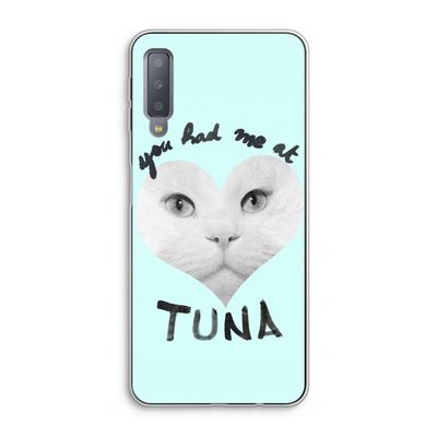 You had me at tuna: Samsung Galaxy A7 (2018) Transparant Hoesje