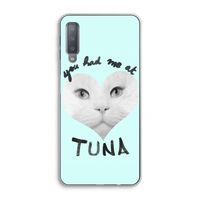 You had me at tuna: Samsung Galaxy A7 (2018) Transparant Hoesje