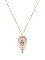 Pascale Monvoisin collier en or 9ct serti de quartz et de diamants - Rose