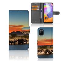 Samsung Galaxy A31 | Telefoonhoesje | Met pasjeshouder | Olifanten