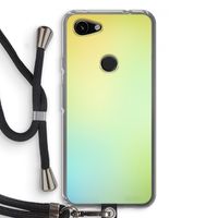 Minty mist pastel: Pixel 3a Transparant Hoesje met koord