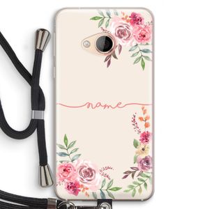 Rozen: HTC U Play Transparant Hoesje met koord