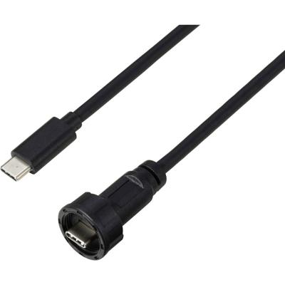 TRU COMPONENTS TC-E10T-MT3-MWA/NWA-0.5PV-S TC-13543584 USB type-C ® 3.0 stekker op stekker IP67 (schroefdraad) kabel 0,5 m Waterdichte kunststof kabel 1 stuk(s)