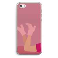 Pink boots: iPhone 5 / 5S / SE Transparant Hoesje
