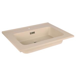 Differnz Elin wastafel kunstmarmer | mat taupe | 61 x 46.5 x 1.5 cm