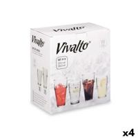 Glazenset Vivalto Transparant Glas 260 ml 370 ml (4 Stuks)