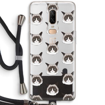 It's a Purrr Case: OnePlus 6 Transparant Hoesje met koord