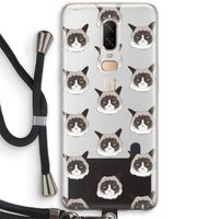 It's a Purrr Case: OnePlus 6 Transparant Hoesje met koord
