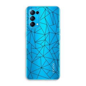 Geometrische lijnen zwart: Oppo Find X3 Lite Transparant Hoesje