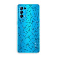 Geometrische lijnen zwart: Oppo Find X3 Lite Transparant Hoesje