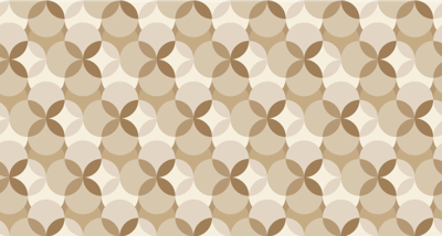 Cirkels vinyl tapijt beige