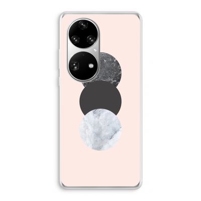 Marmeren cirkels: Huawei P50 Pro Transparant Hoesje