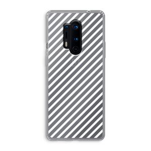 Strepen zwart-wit: OnePlus 8 Pro Transparant Hoesje