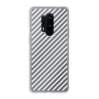 Strepen zwart-wit: OnePlus 8 Pro Transparant Hoesje