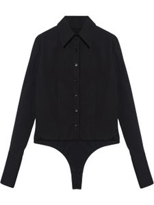 Carolina Herrera body à design de chemise - Noir