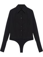 Carolina Herrera body à design de chemise - Noir