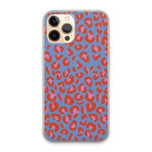 Leopard blue: iPhone 13 Pro Max Transparant Hoesje