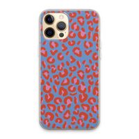 Leopard blue: iPhone 13 Pro Max Transparant Hoesje