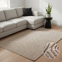 Vloerkleed Chappe Beige 120x170 Cm Hoogpolig Elle Decoration - Dekbed-Discounter.nl