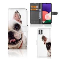 Samsung Galaxy A22 5G | Telefoonhoesje | Met pasjeshouder | Franse Bulldog