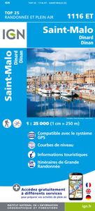 Wandelkaart - Topografische kaart 1116ET Saint-Malo - Dinard - Dinan -