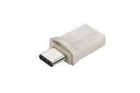 Transcend JetFlash 890 64GB USB flash drive USB Type-A / USB Type-C 3.2 Gen 1 (3.1 Gen 1) Zwart, Zilver - thumbnail