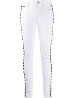 Philipp Plein jean skinny à ornements en cristal - Blanc - thumbnail