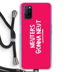 Neuters (roze): Oppo A72 Transparant Hoesje met koord
