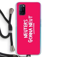 Neuters (roze): Oppo A72 Transparant Hoesje met koord