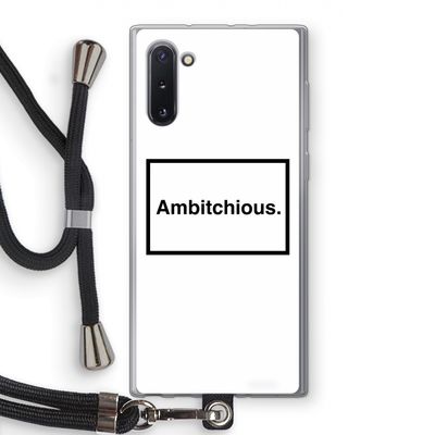 Ambitchious: Samsung Galaxy Note 10 Transparant Hoesje met koord