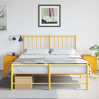 Nachtkastjes 2 st 34,5x39x44 cm staal geel