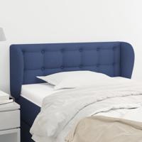 Hoofdbord met randen 103x23x78/88 cm stof blauw