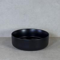 HR Badmeubelen Note waskom - 37x12cm - opbouw - keramiek - zwart mat 10401054